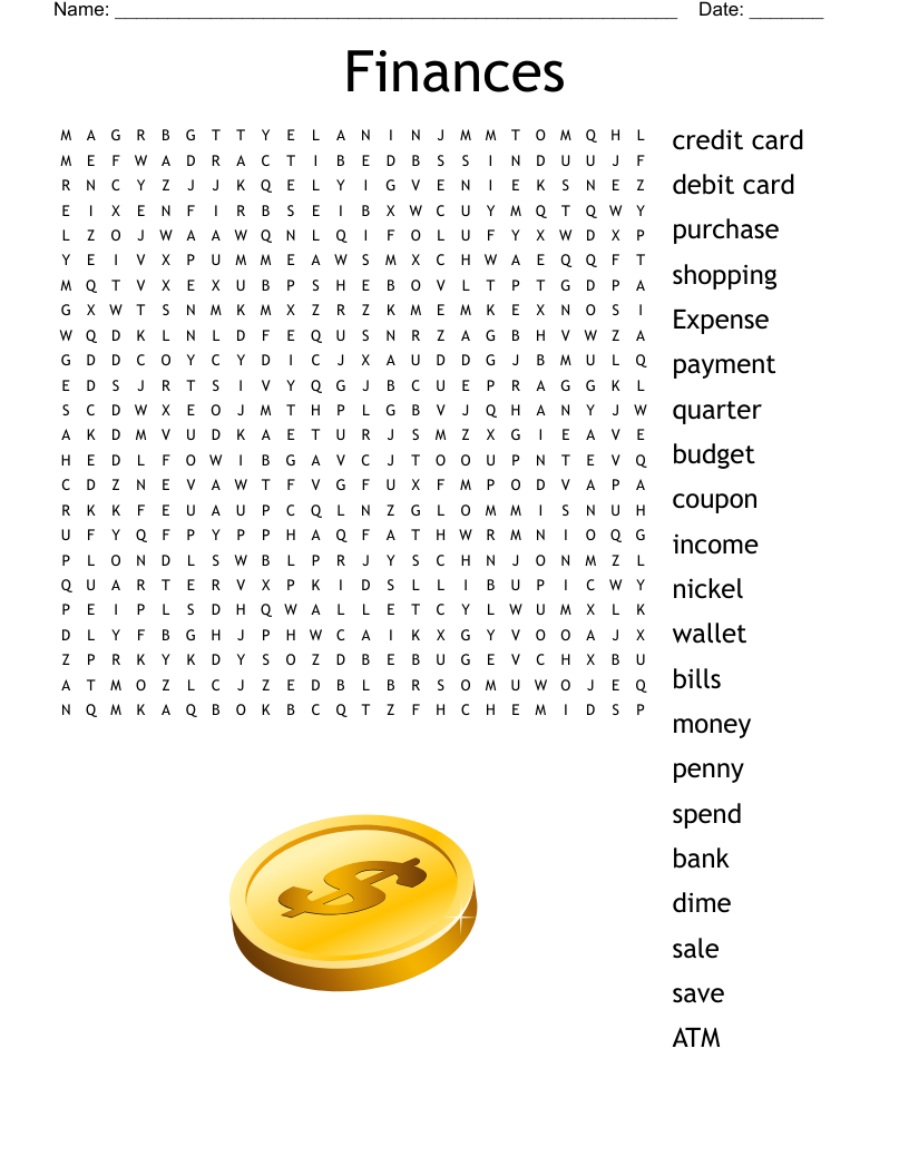 Finances Word Search