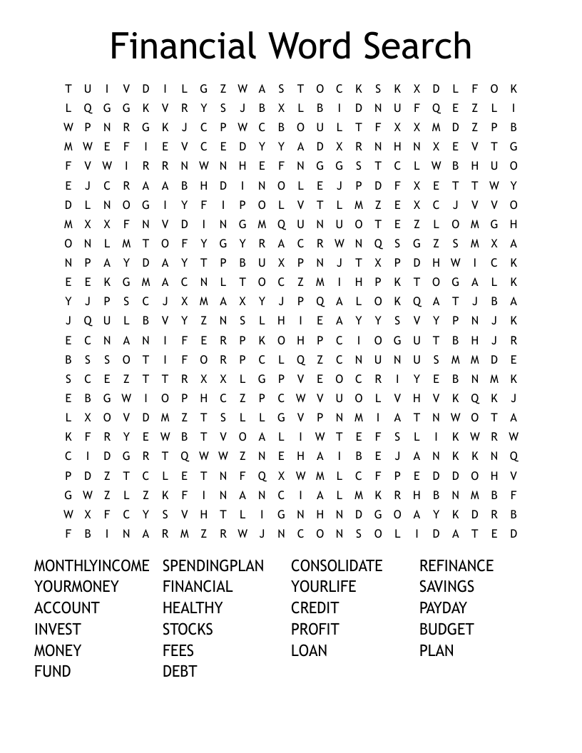 Financial Word Search