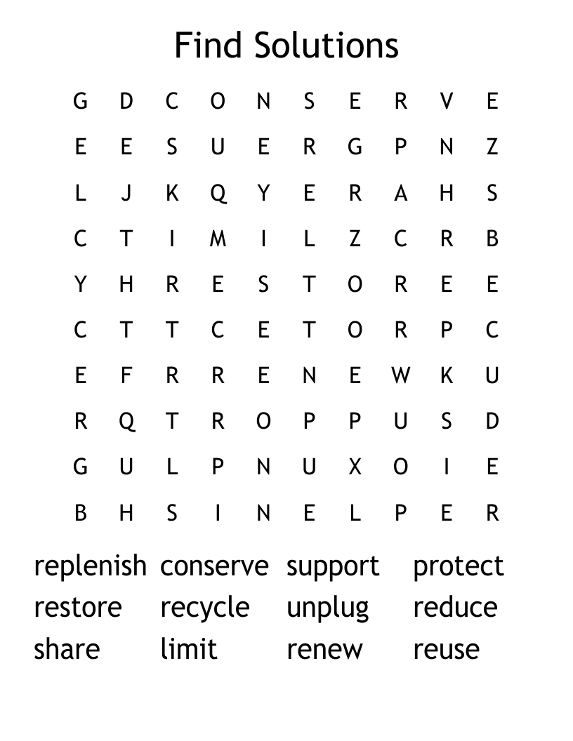 Find Solutions Word Search