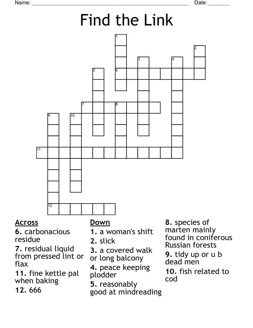 Find the Link Crossword