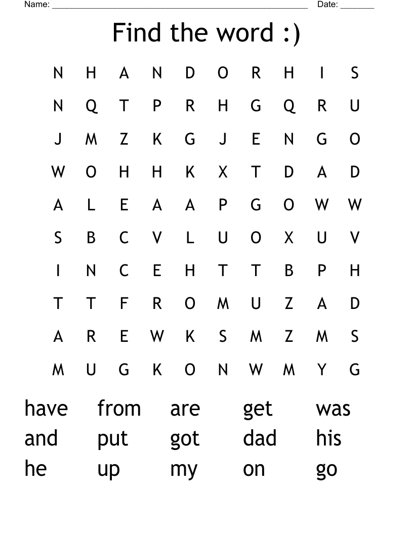 Find the word :)  Word Search