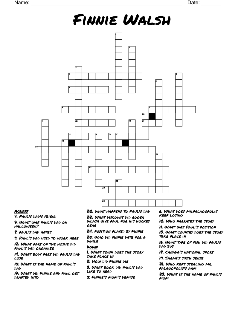 Finnie Walsh Crossword
