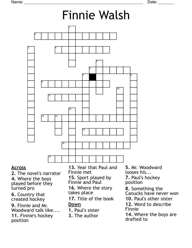 Finnie Walsh Crossword