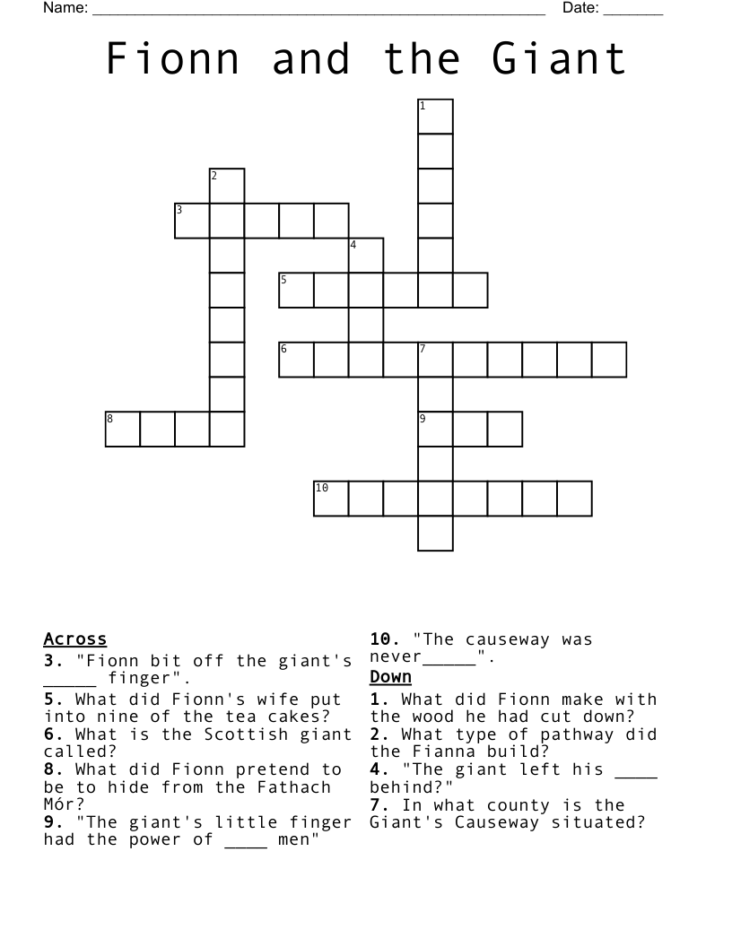 Fionn and the Giant Crossword