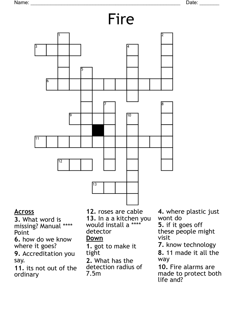 Fire Crossword