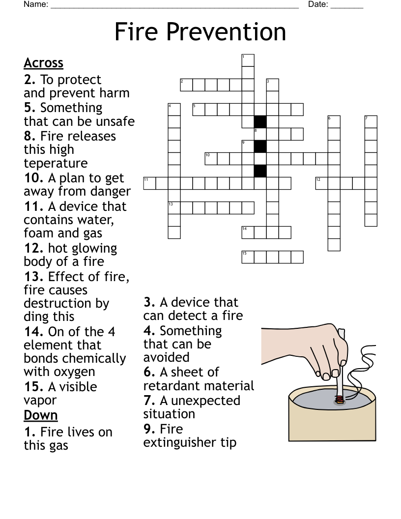 Fire Prevention Crossword