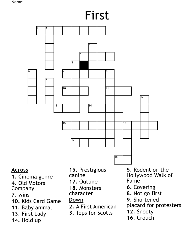 First Crossword