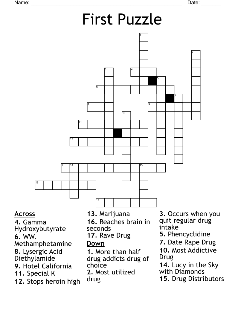 First Puzzle Crossword