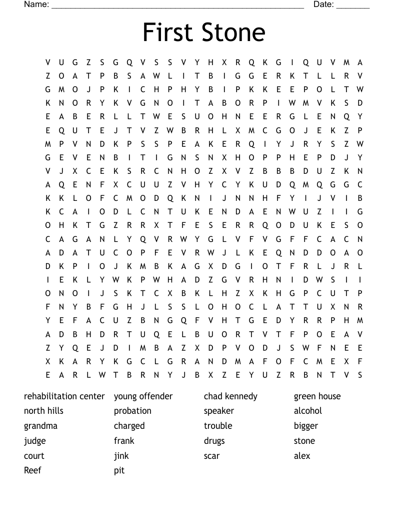 First Stone Word Search