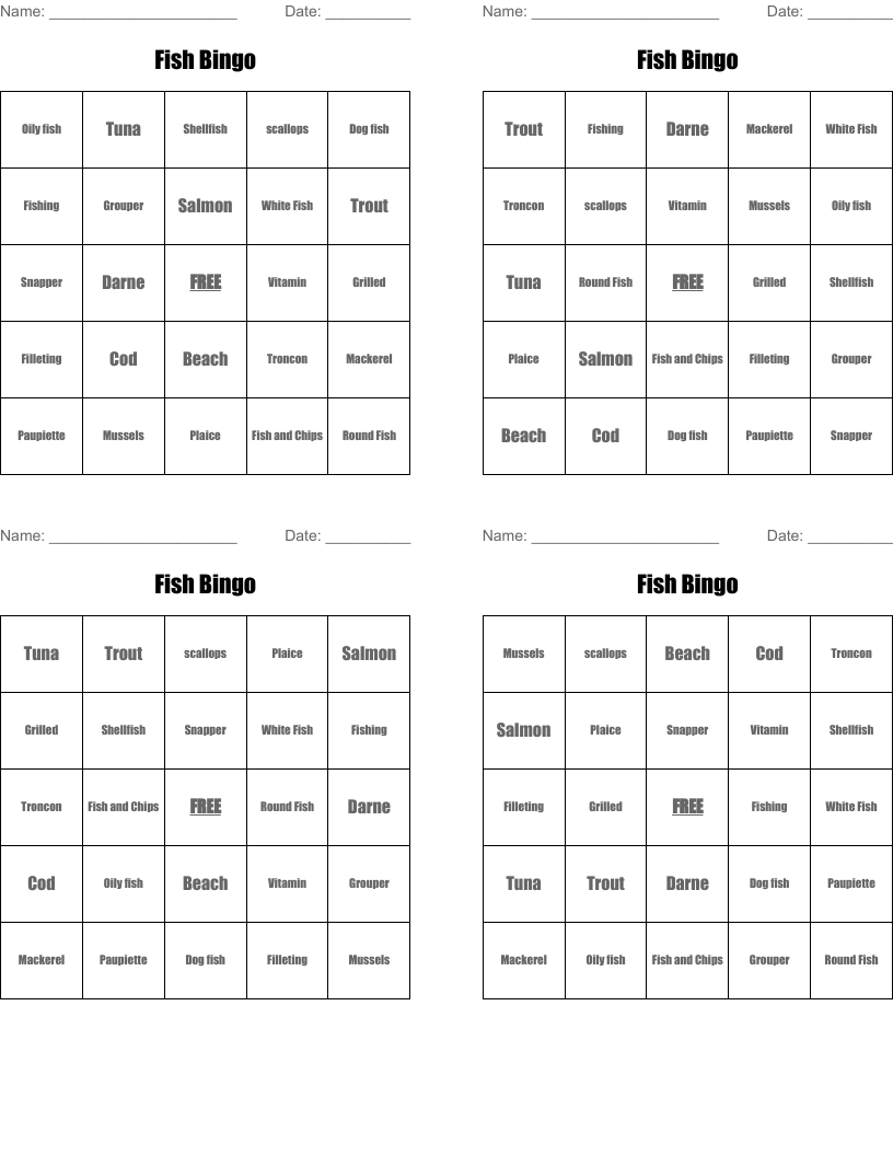 Fish Bingo