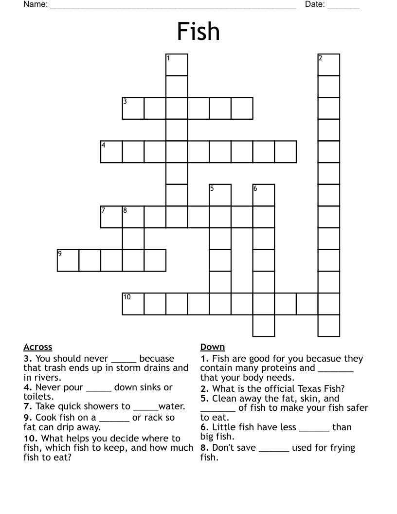 Fish  Crossword