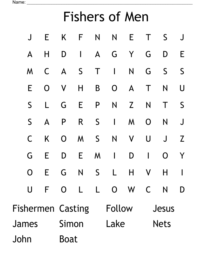 Fishers of Men Word Search