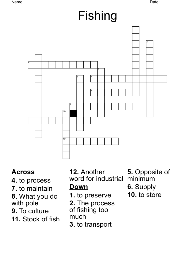 Fishing Crossword