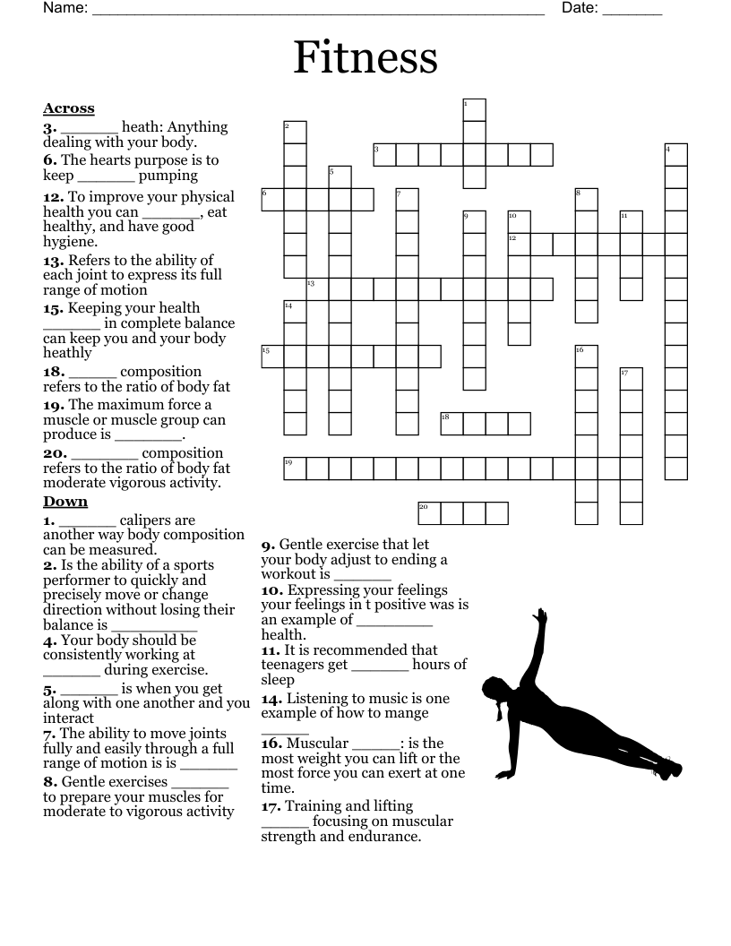 Fitness Crossword