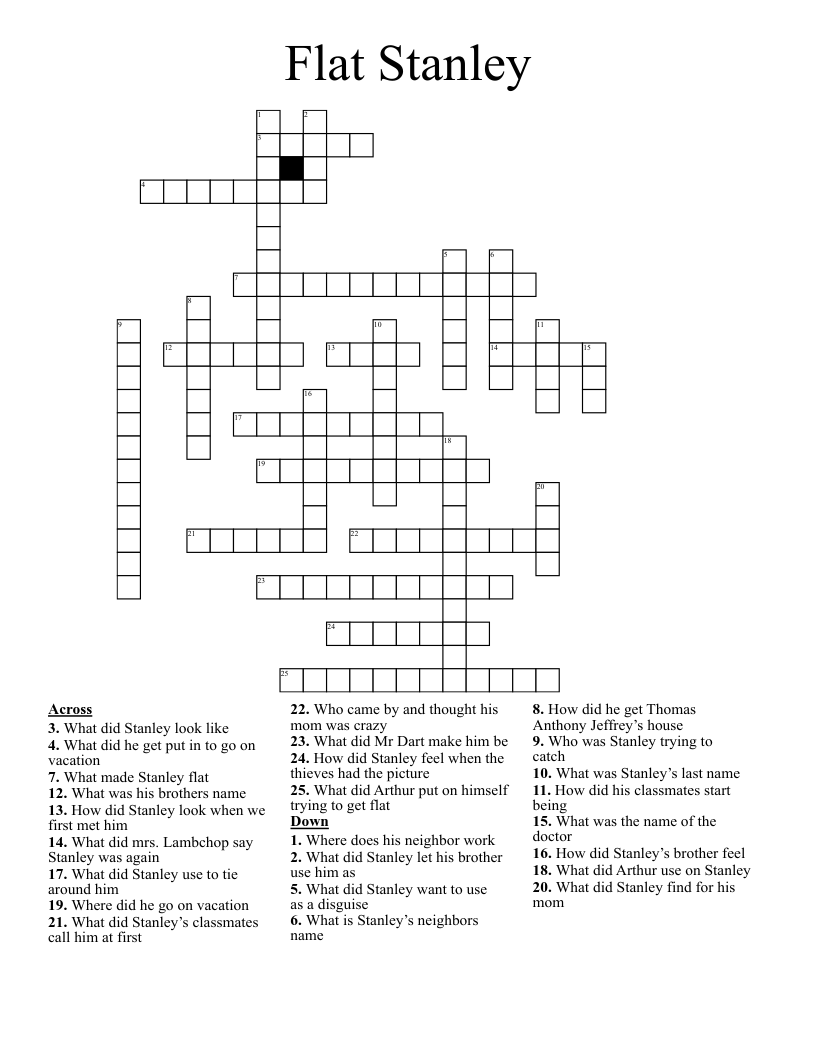 Flat Stanley  Crossword