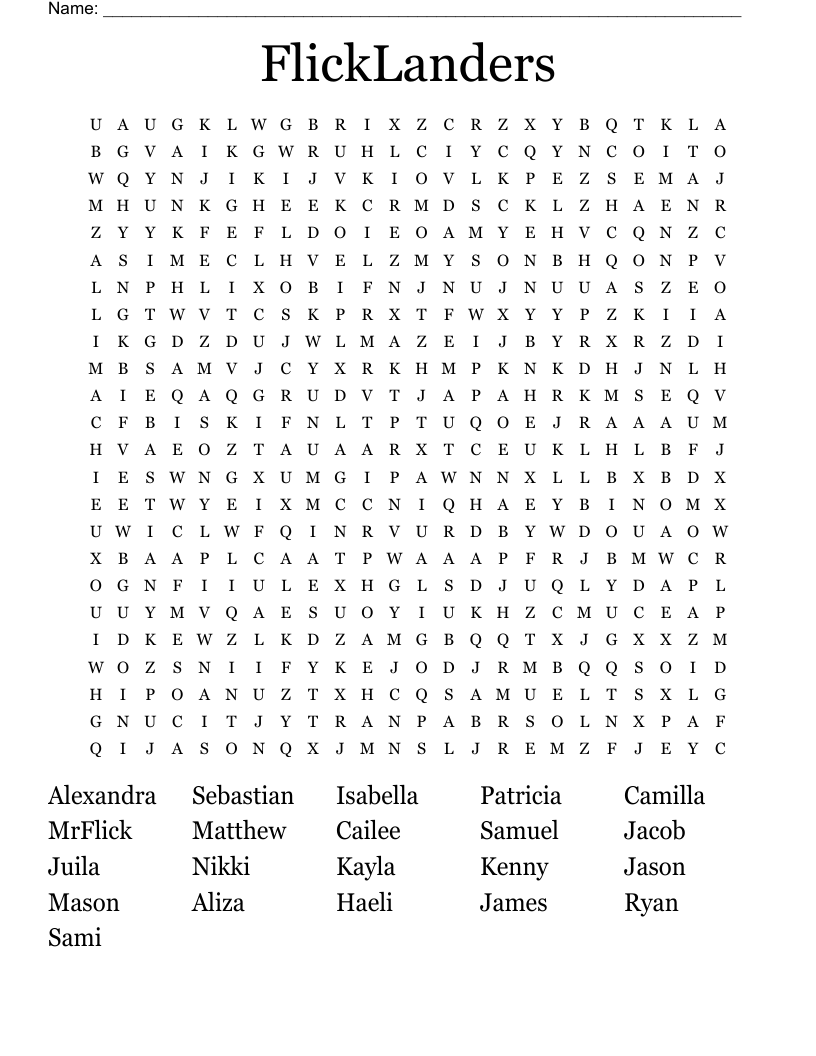 FlickLanders Word Search