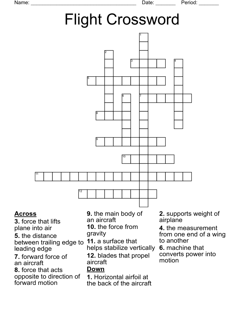 Flight Crossword