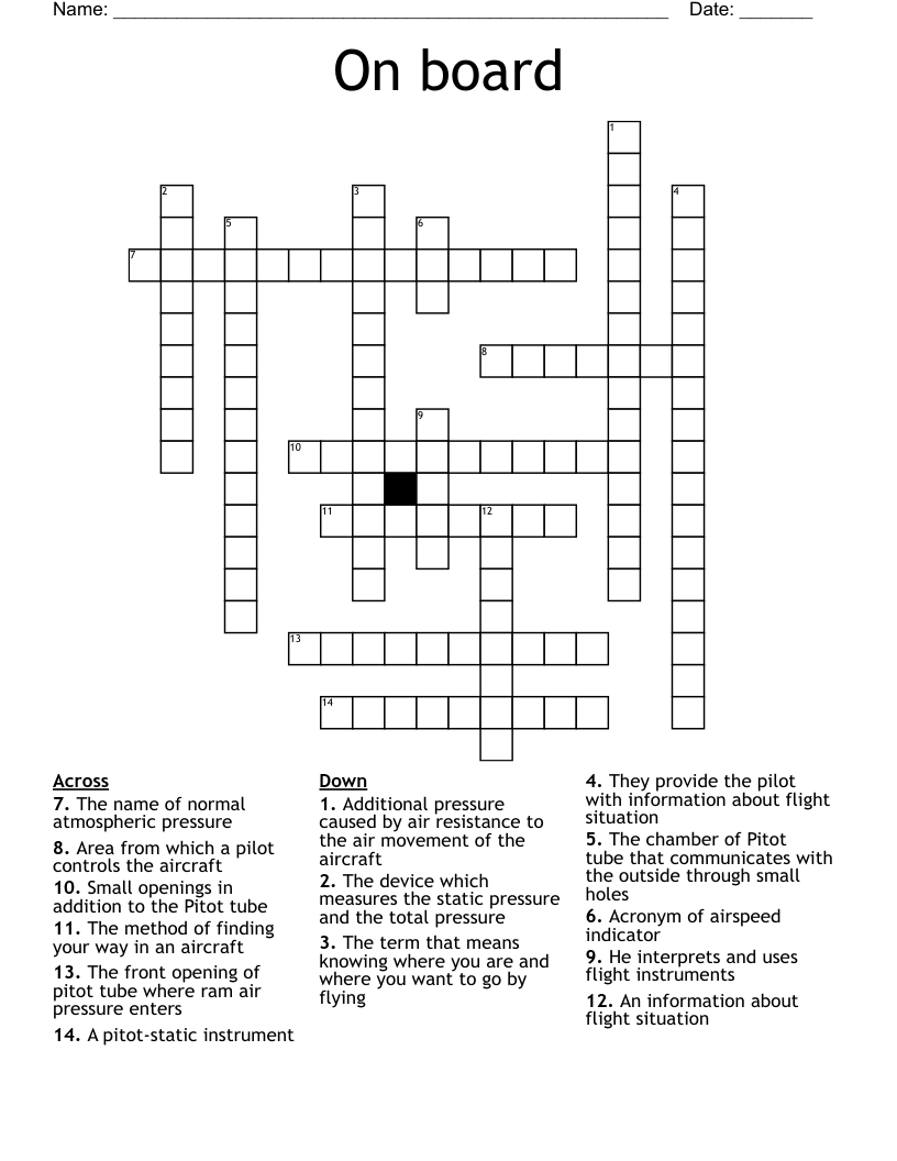 On board Crossword