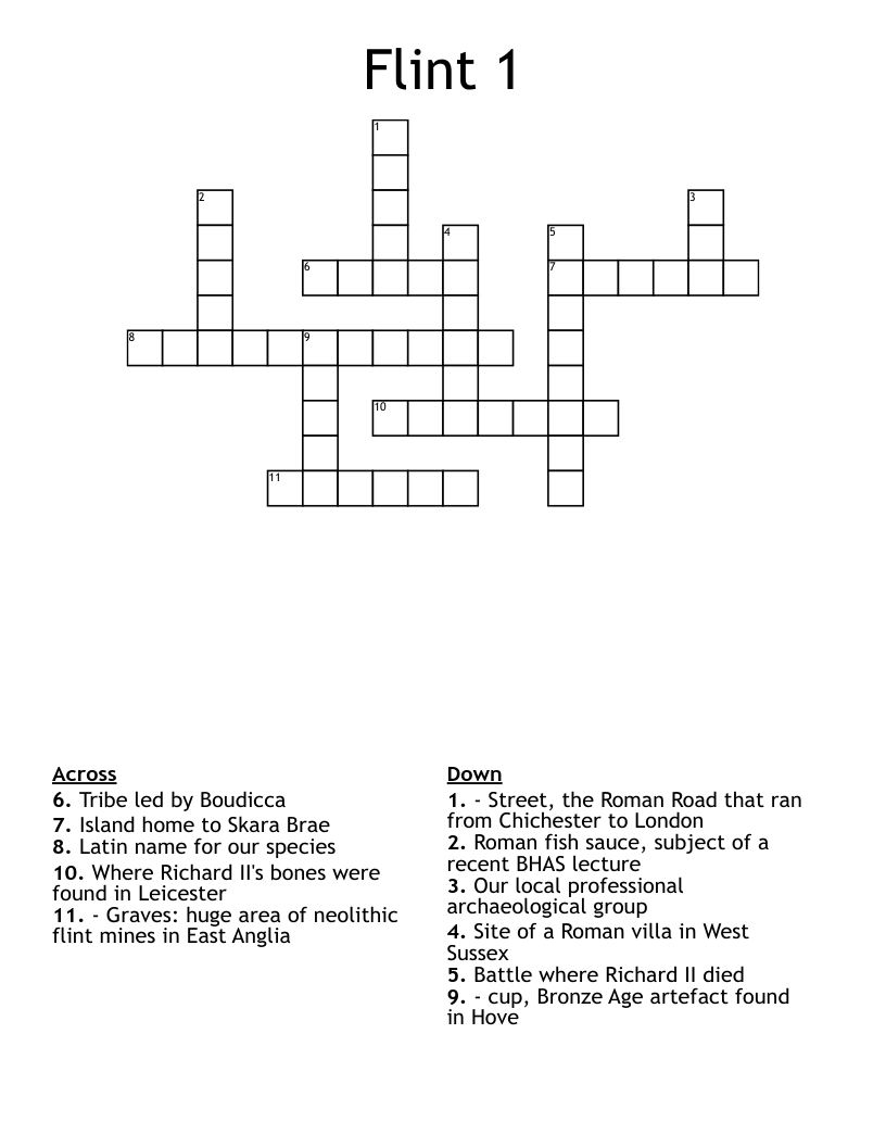 Flint 1 Crossword