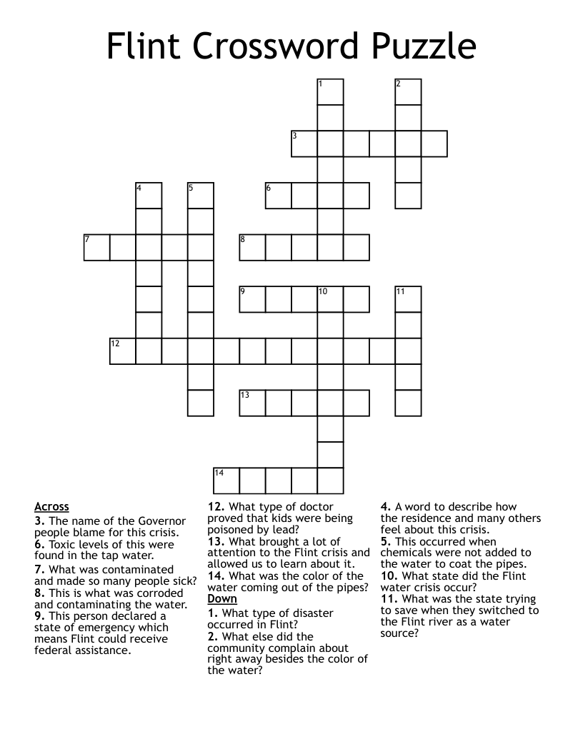 Flint Crossword Puzzle 