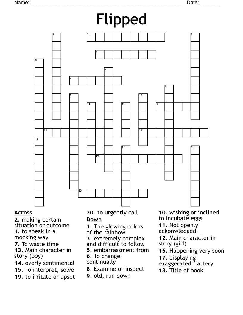 Flipped Crossword