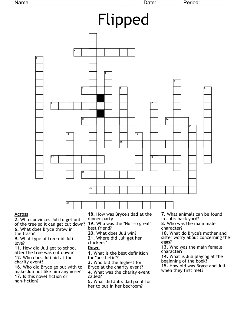 Flipped Crossword