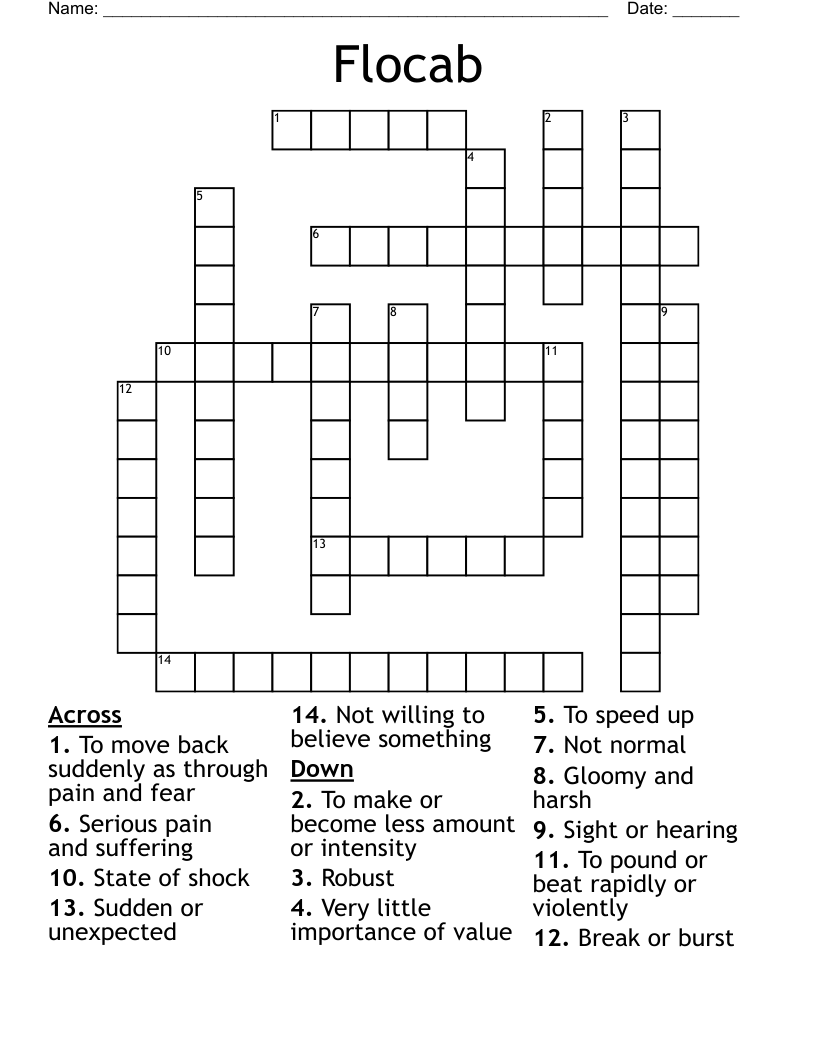 Flocab Crossword