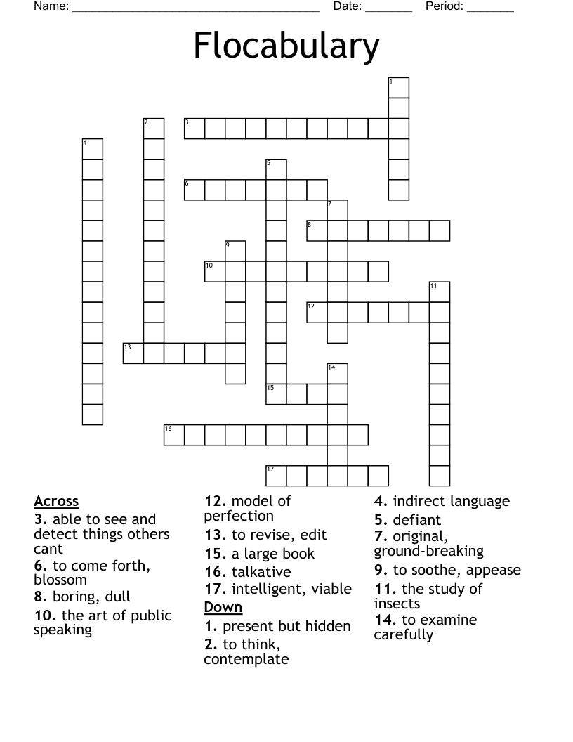 Flocabulary Crossword