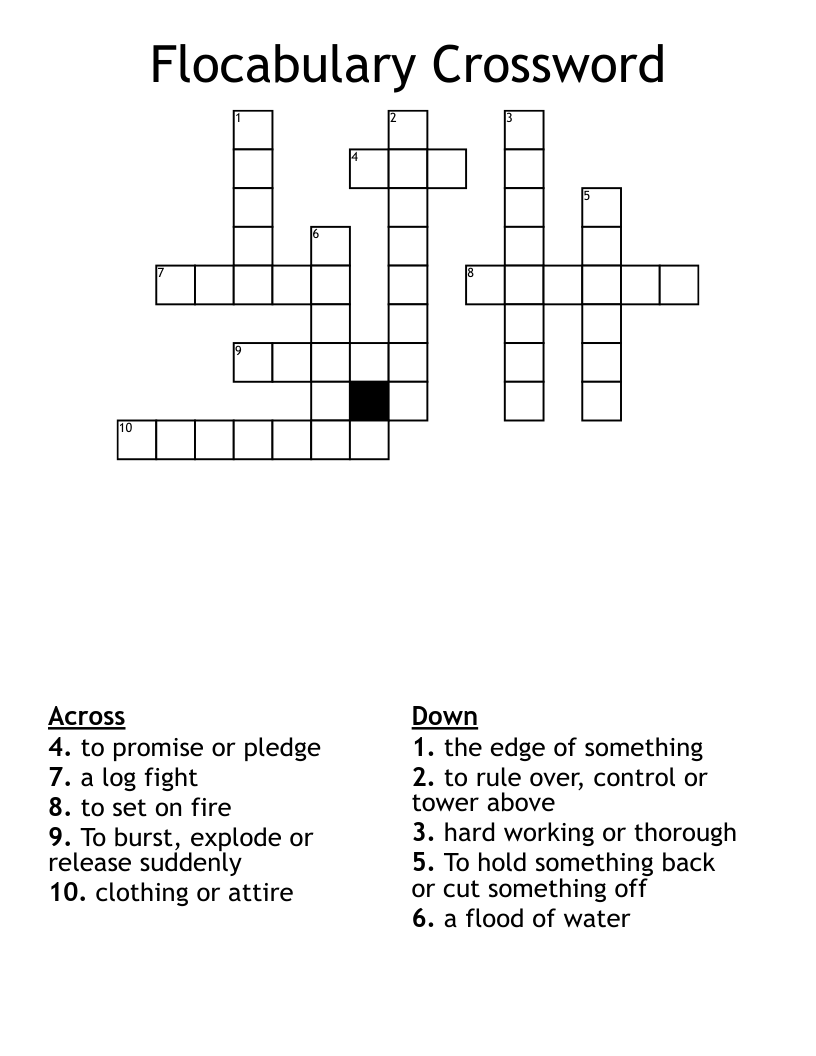 Flocabulary Crossword