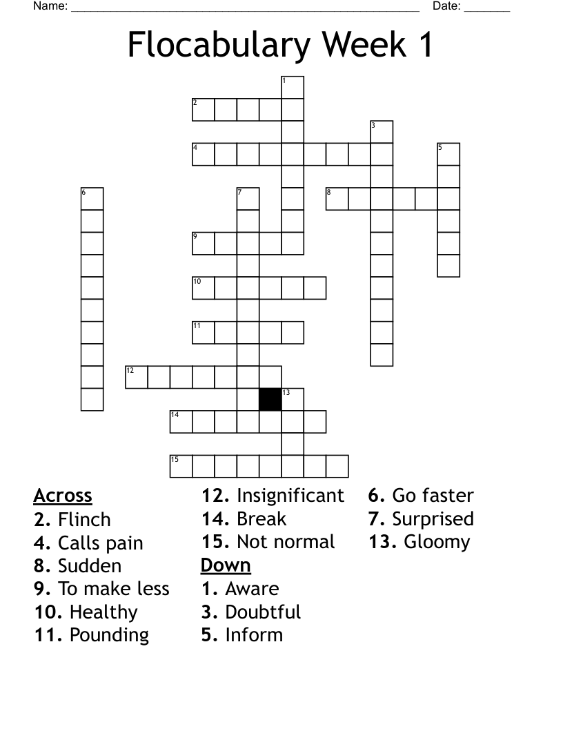 Flocabulary Week 1 Crossword