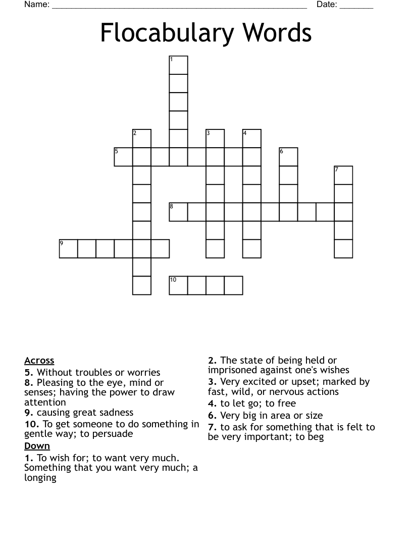 Flocabulary Words Crossword