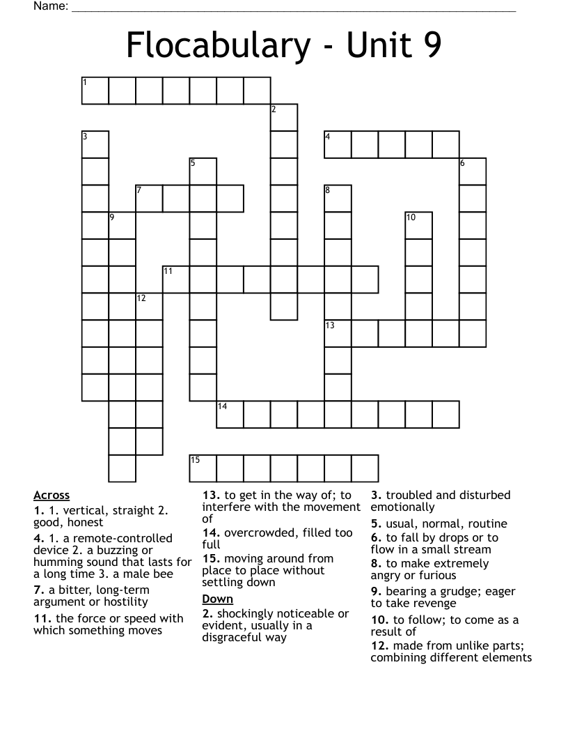 Flocabulary - Unit 9 Crossword