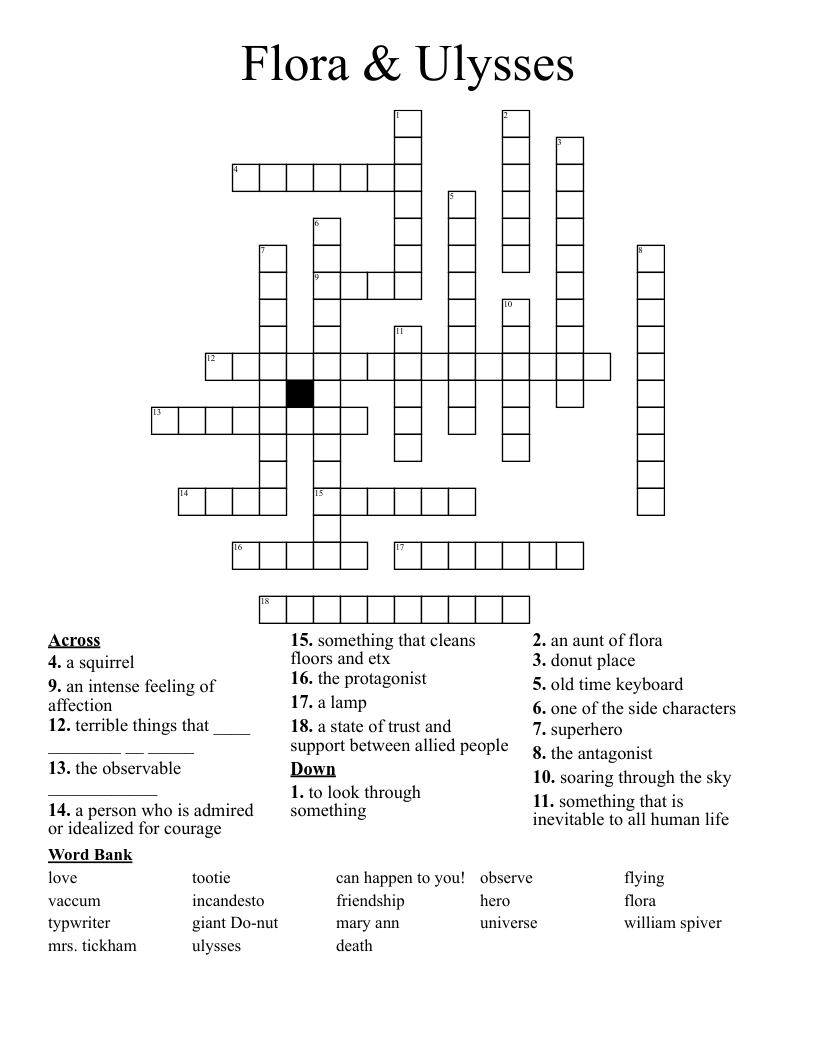 Flora & Ulysses Crossword