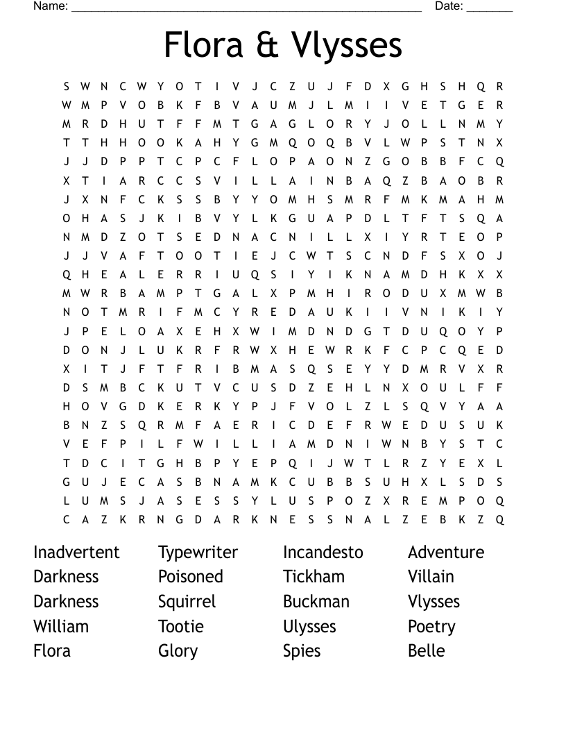 Flora & Vlysses Word Search