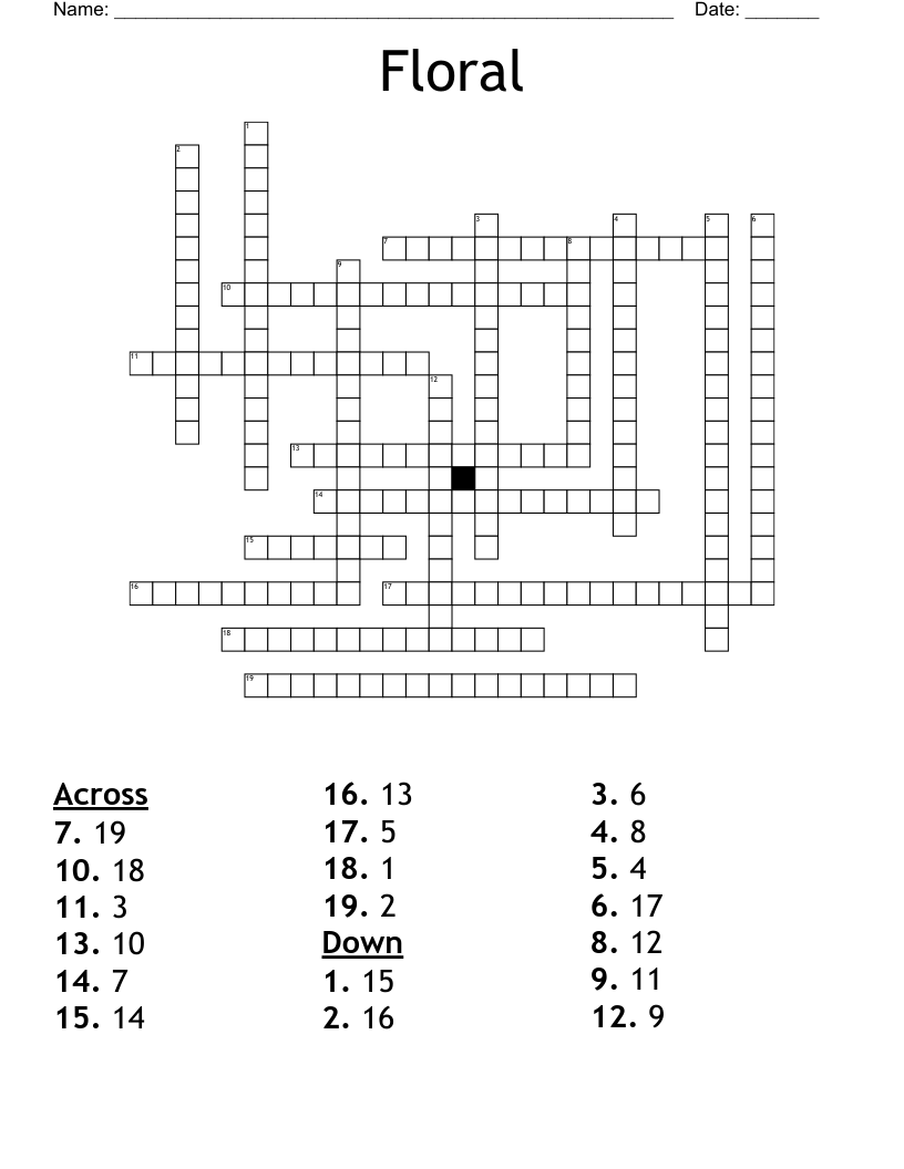 Floral Crossword