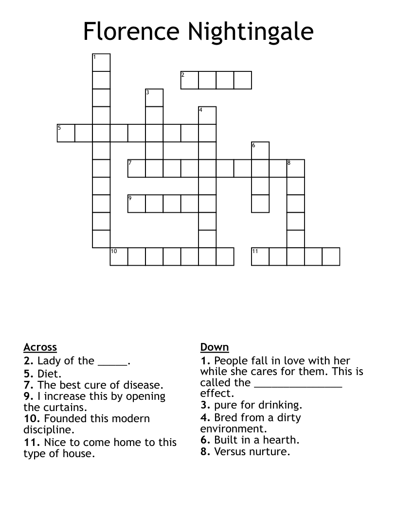 Florence Nightingale Crossword