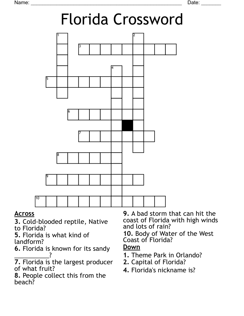 Florida Crossword 