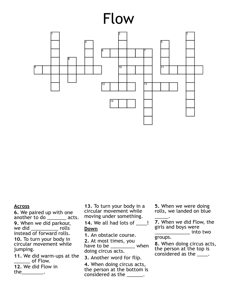 Flow Crossword
