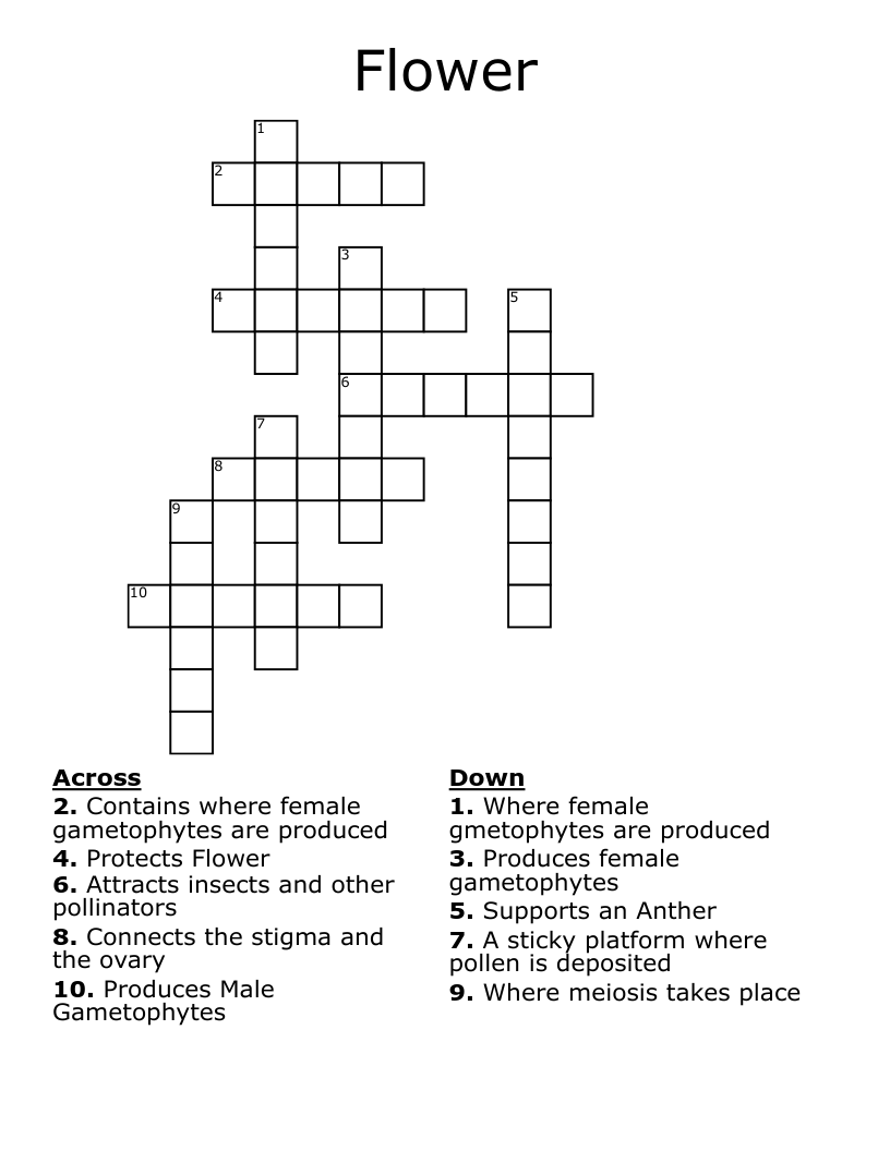 Flower Crossword