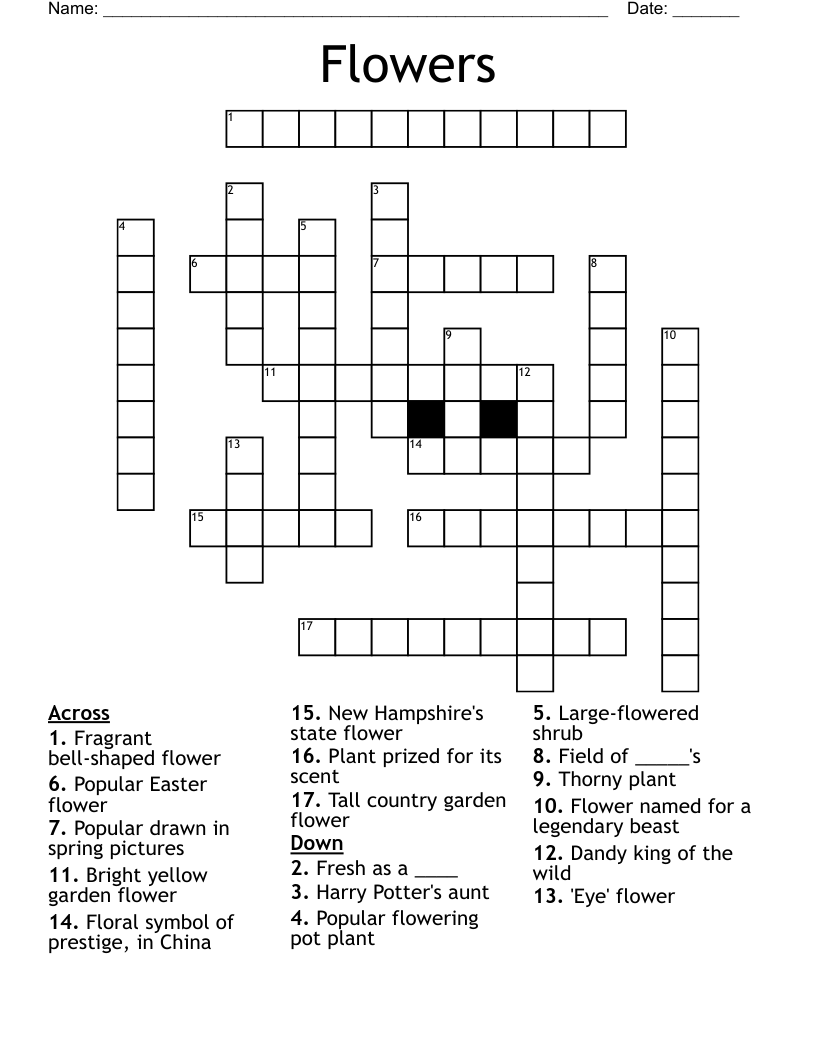 Flowers Crossword
