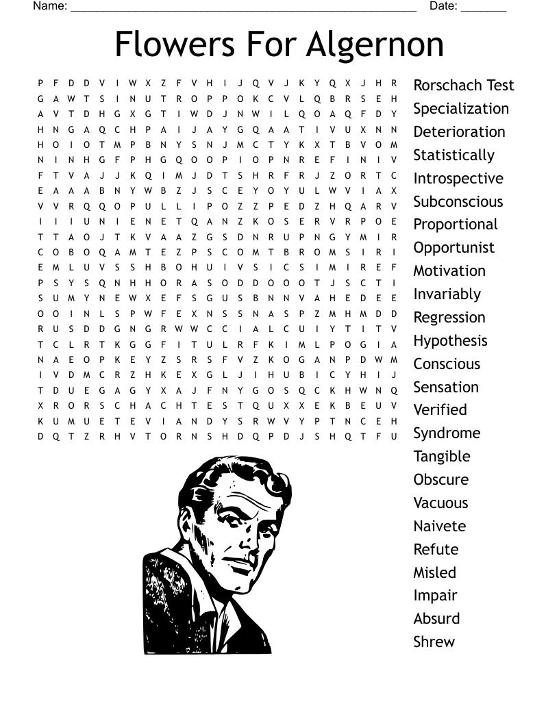 Flowers For Algernon Word Search
