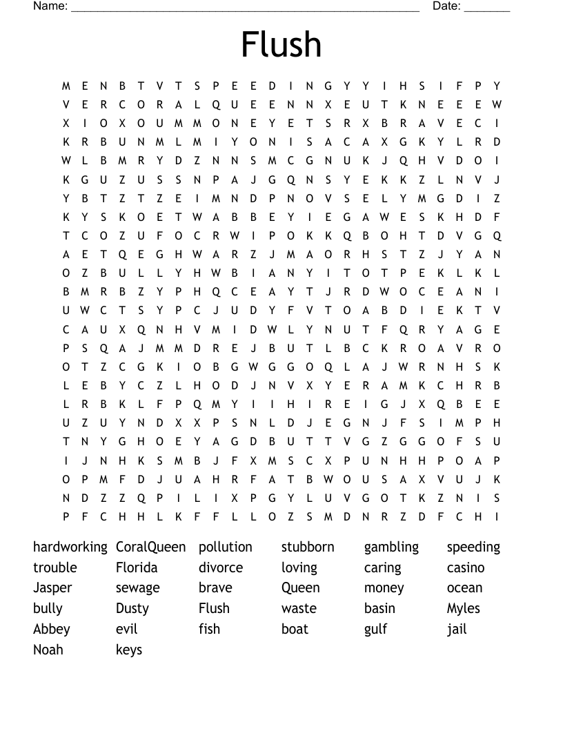 Flush Word Search
