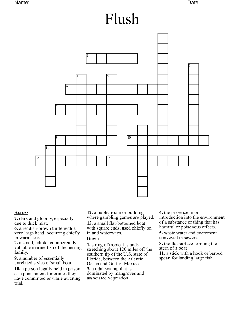Flush Crossword