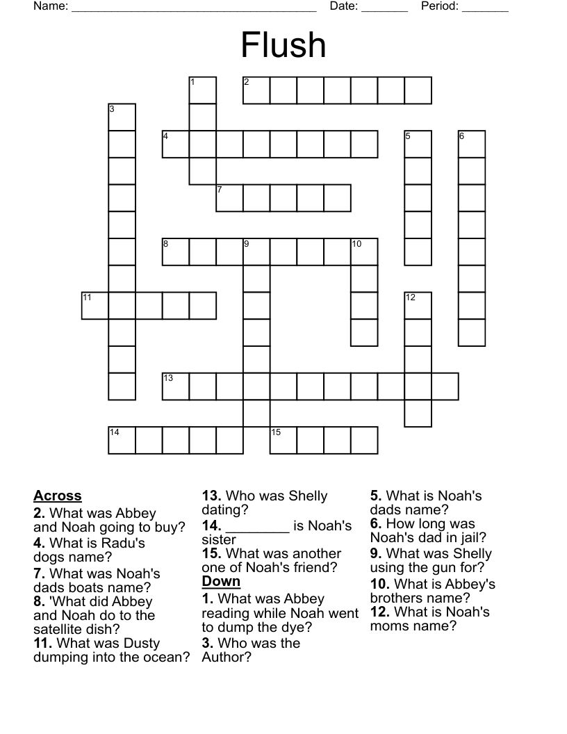 Flush Crossword