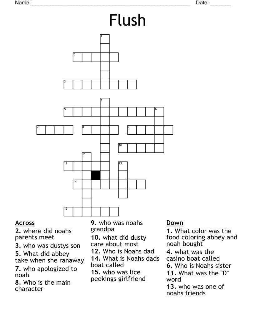 Flush Crossword