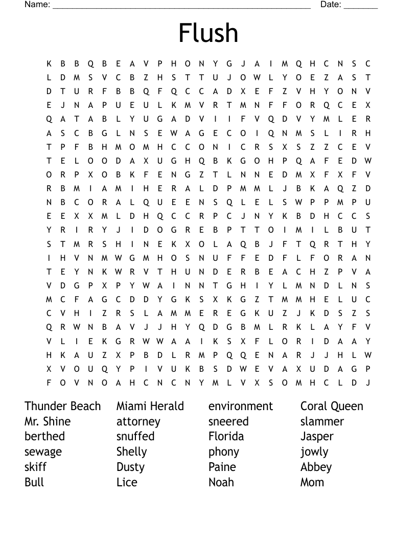 Flush Word Search
