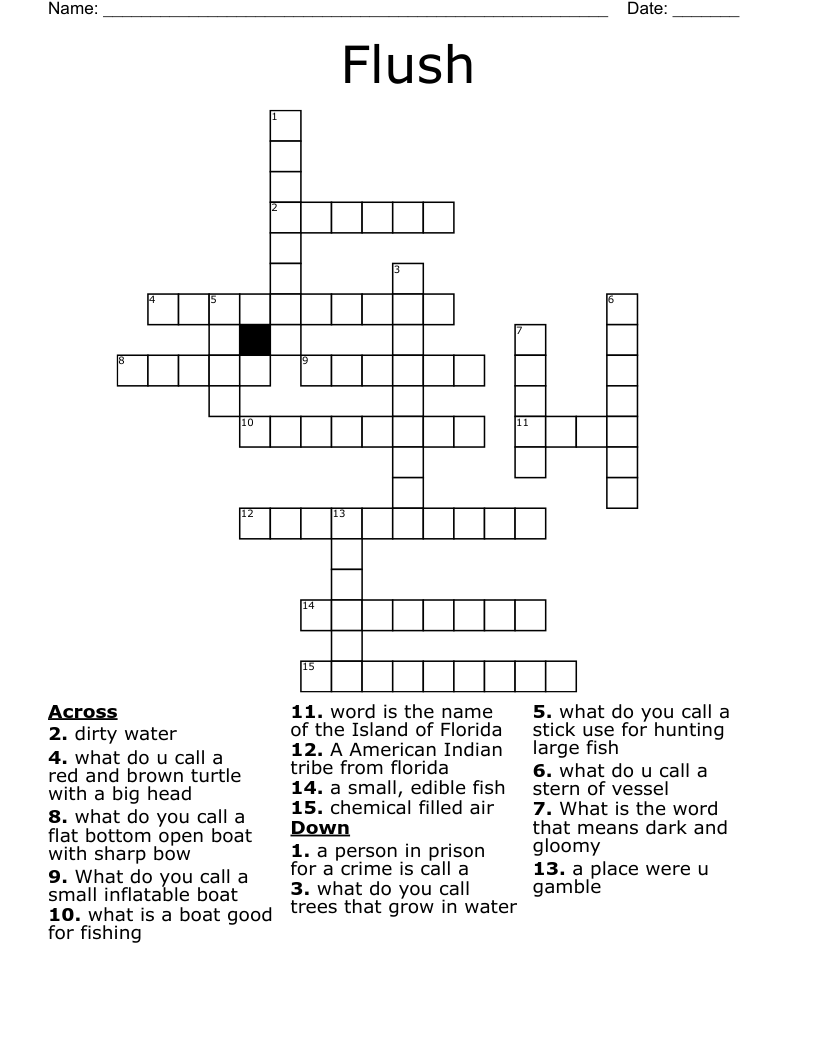 Flush Crossword
