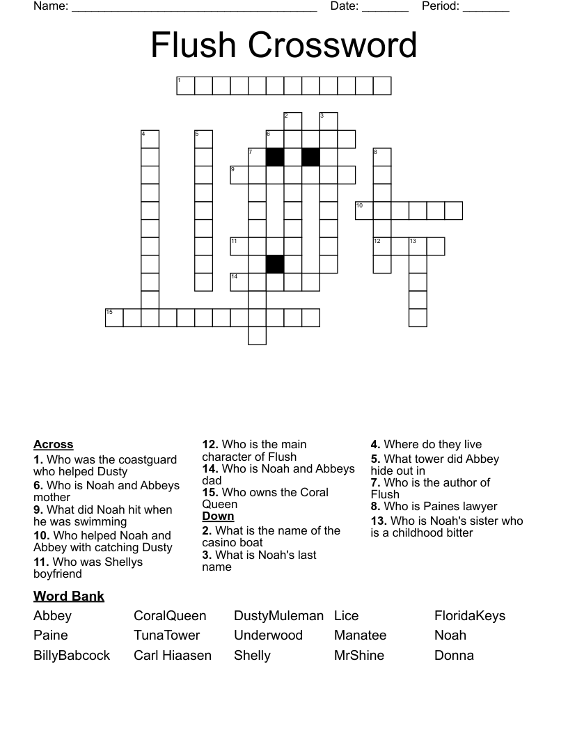 Flush Crossword