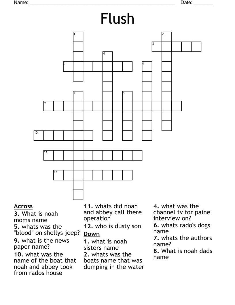 Flush  Crossword