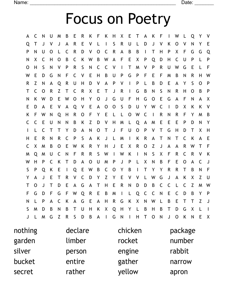 Focus on Poetry